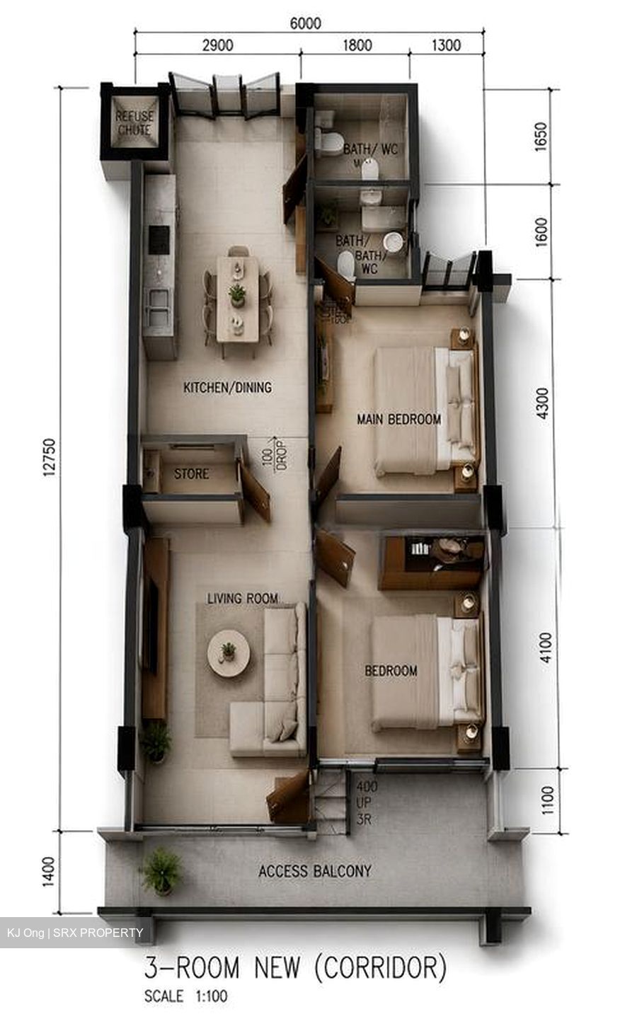 Blk 608 Eunos Rainbow (Bedok), HDB 3 Rooms #556623951